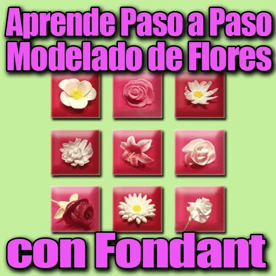 Curso Aprender a Modelar Flores con Fondant Tortas Cupcakes Galletas