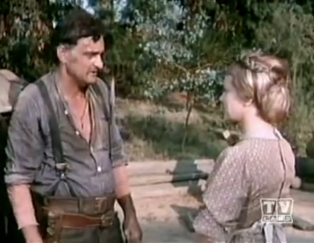Victor French and Jean Allison in Gunsmoke