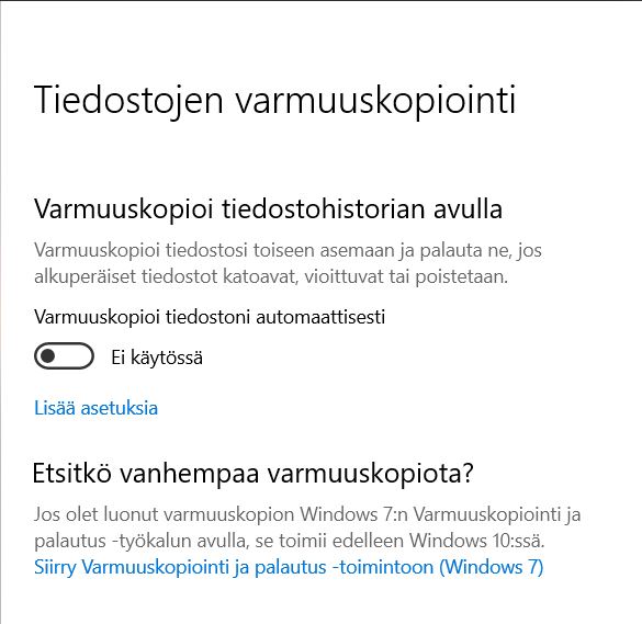 Varmuuskopiointi 1