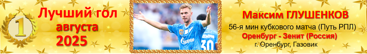 Лучший гол августа
