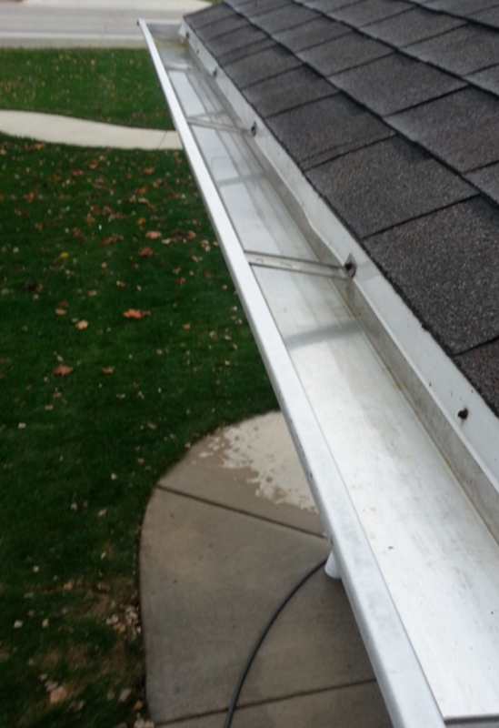 Gutter after cleaning