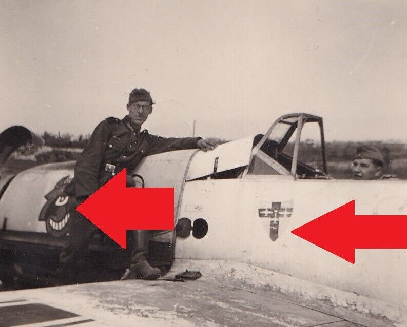 Foto,Me 109,JG 21,JG 54,Kennung,Maling,Wappen,Jäger,Nr. 11,Flugzeug,Ass,Teuffel