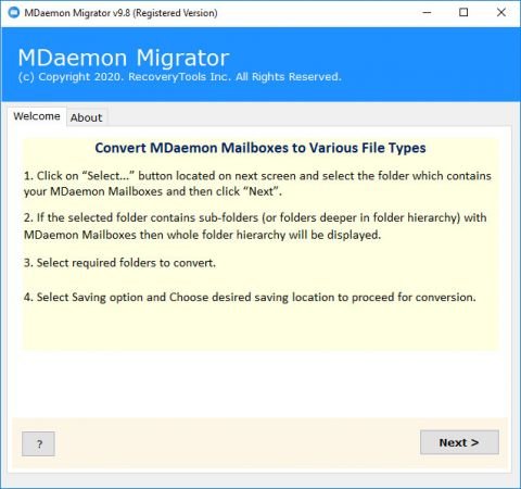 RecoveryTools MDaemon Migrator 10.5