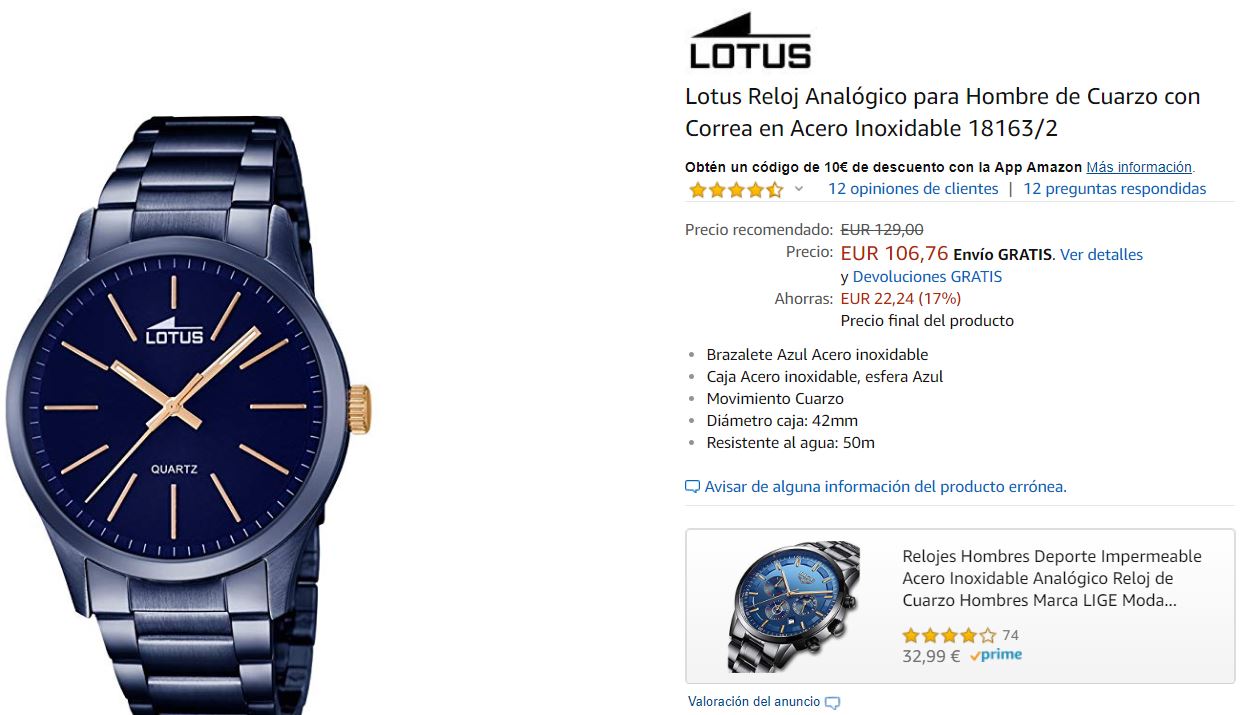 Reloj lotus