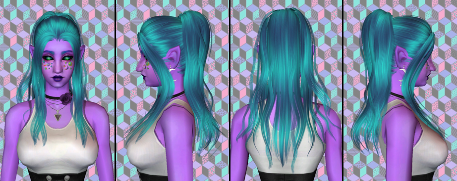 Newsea Mermaid alpha edit F hair preview