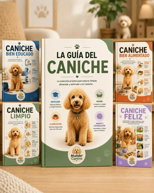 Mockup de los 4 libros Caniche