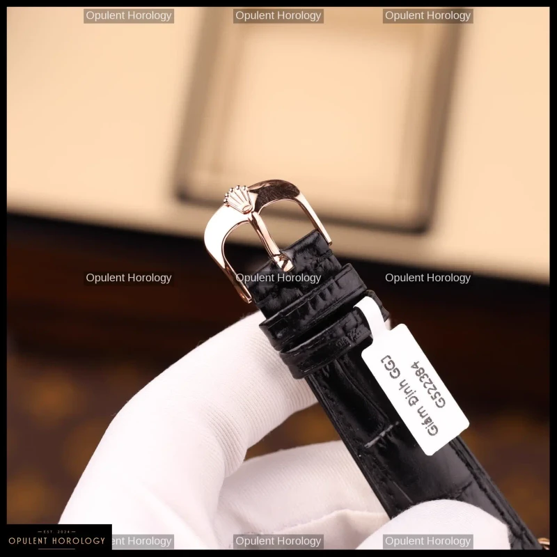 Rolex Cellini Dual Time 50525 Black Dial 18K Rose Gold Plated 39mm