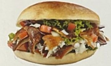 Panino medio kebab singolo