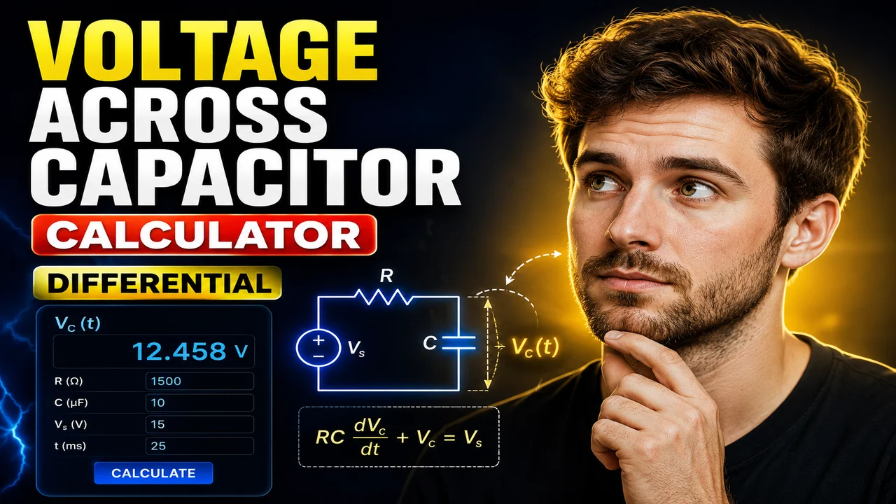 Voltage Across Capacitor Calculator Differential