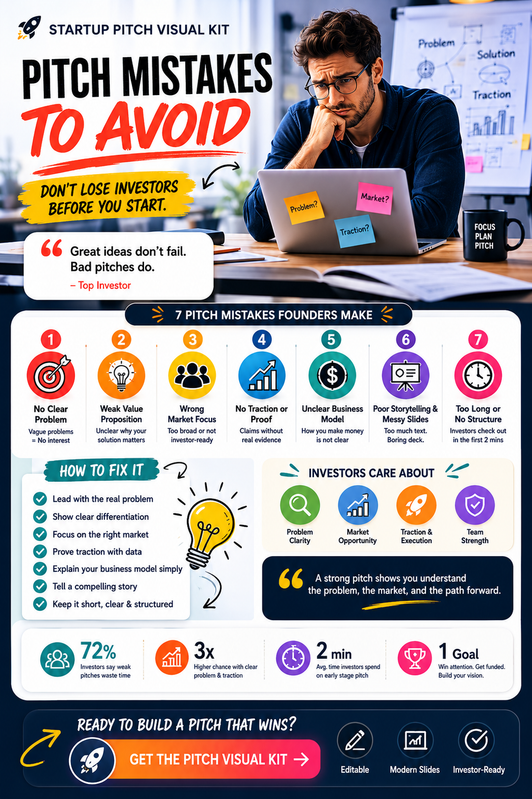 Startup Pitch Visual Kit Mistakes to Avoid Generator
