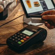 Pin Pad Gertec MP15 mostrando o leitor de cartão com chip