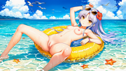 1girl-breasts-nipples-looking-at-viewer-outdoors-eyewear-on-head-swim-ring-s-2024236514