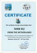 Certificate ICYS