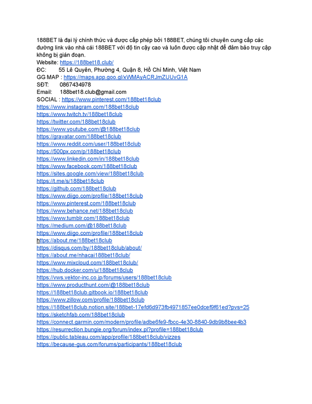 188bet _ Link đăng nhập 188bet mới nhất