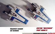sw custom painted a-wing vs unpainted comparison z6
