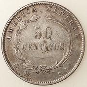 50 centavos Costa Rica 1886. Dedicada a Ajuntachapas PAS5370