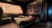 Parents’ room (Cyberpunk Studio Apartment by Khaalied Majiet)