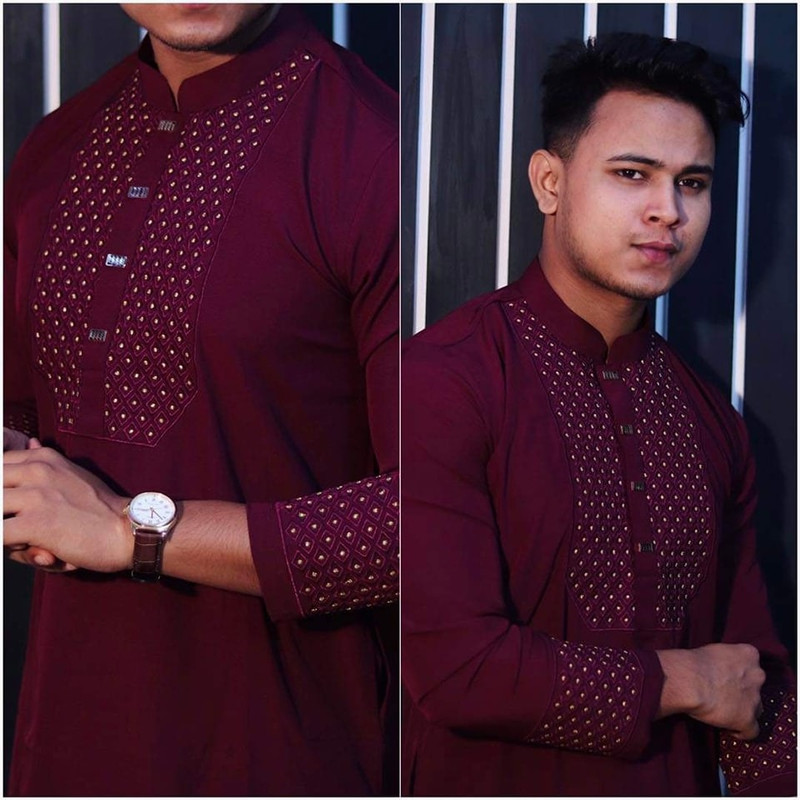 Tansil Cotton Panjabi Marun