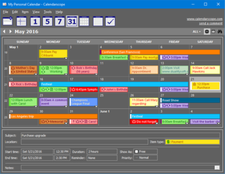 Calendarscope 12.5.0.4 Portable