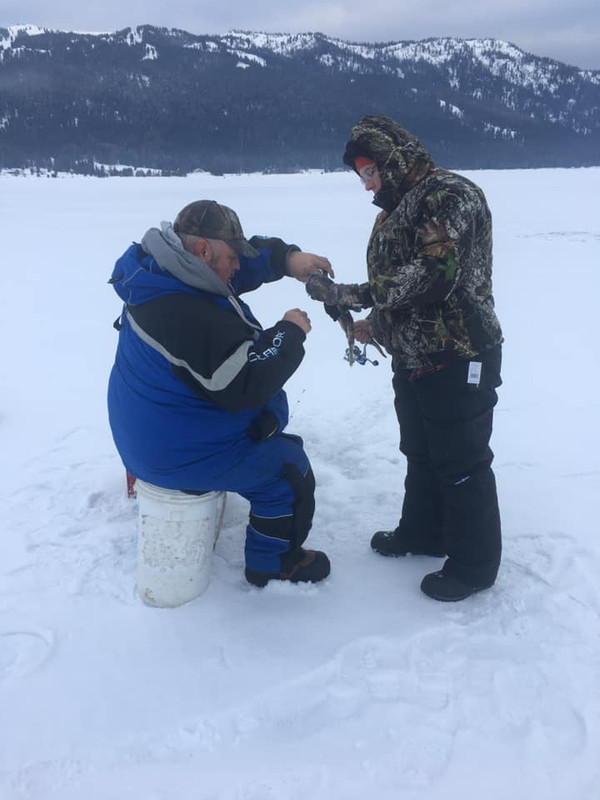 fishin with by baby