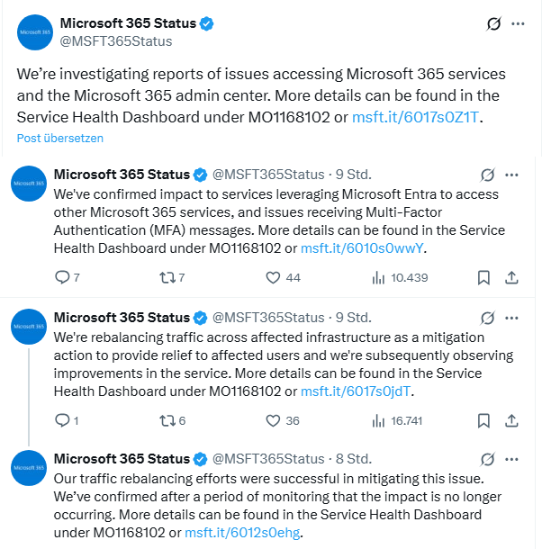 Microsoft 365 issue