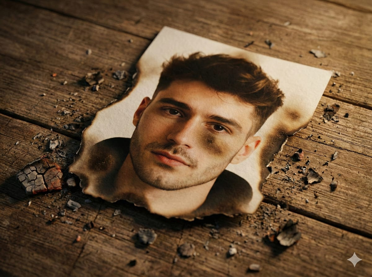 Burned Identity Concept