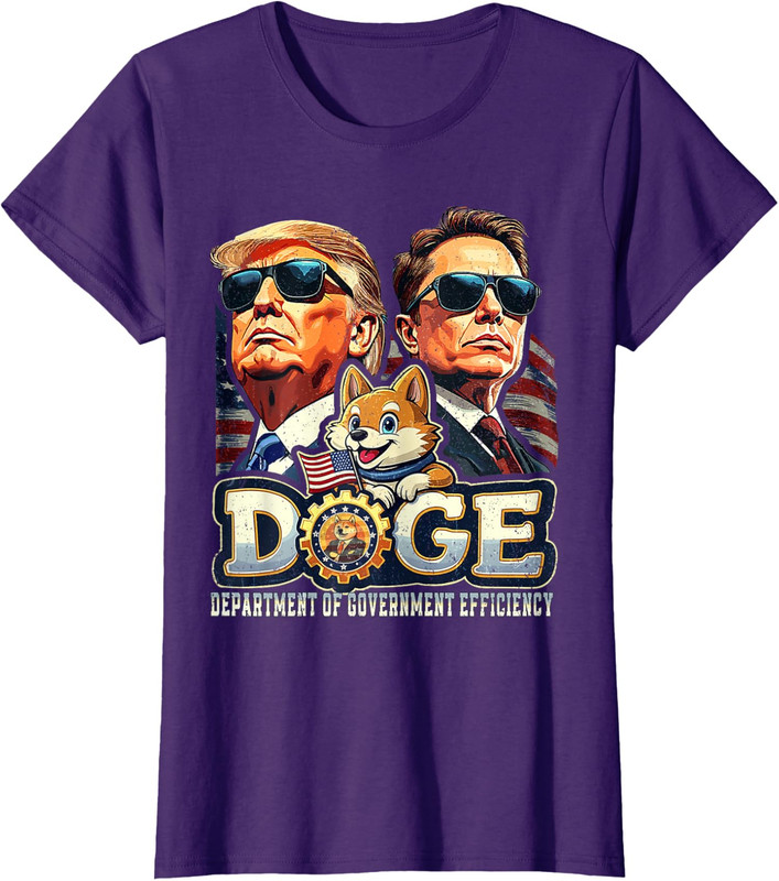 DOGE Crypto Department of Government Efficiency Gift Ladies' Crewneck T-Shirt