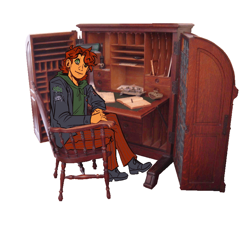 me at a desk