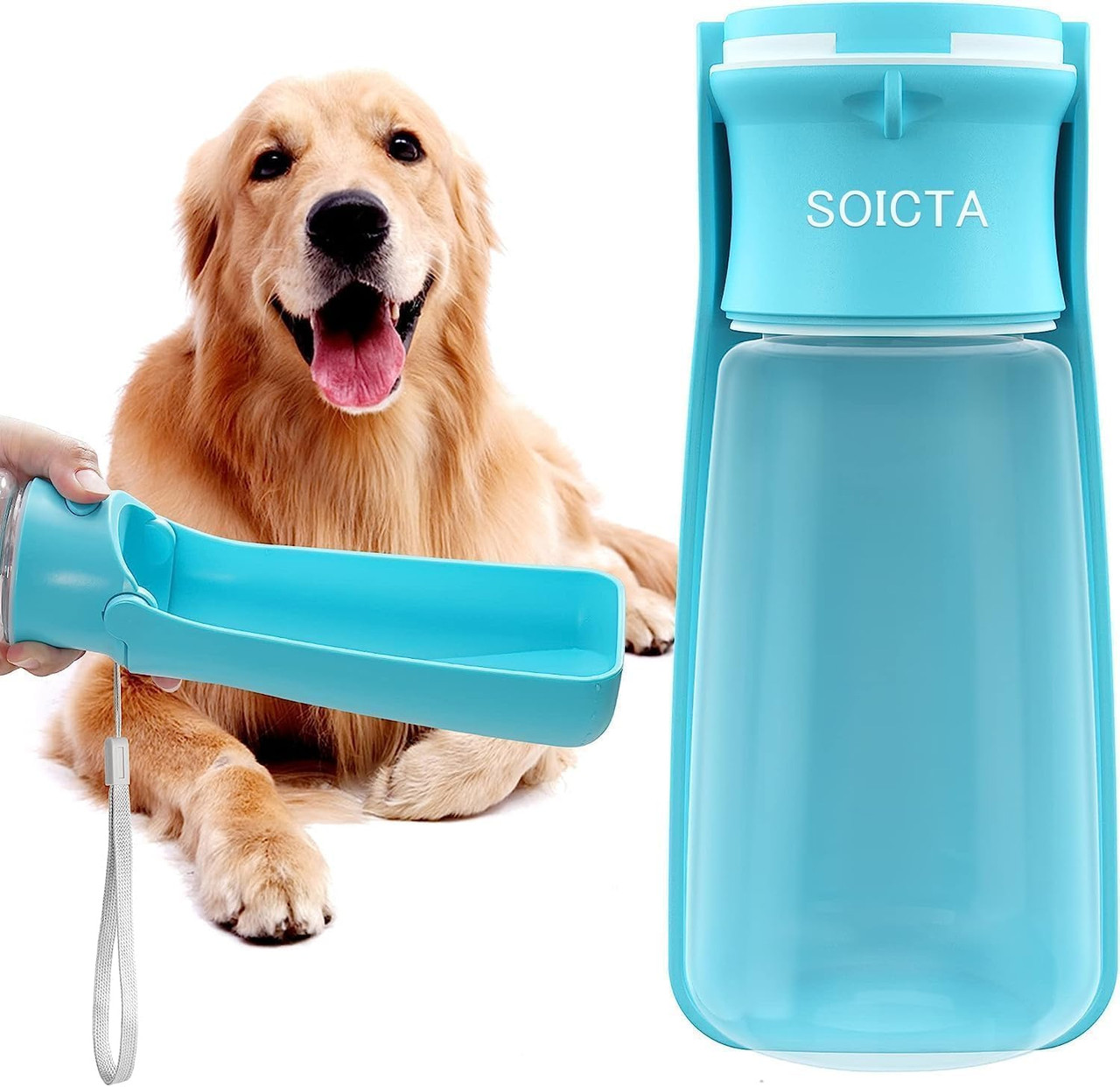SOICTA Portable Dog Water Bottle 19oz/12oz