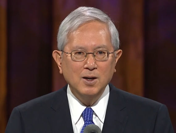 Elder Garrit W. Gong of the Quorum of the Twelve Apostles, speaking in General Conference, October 2020