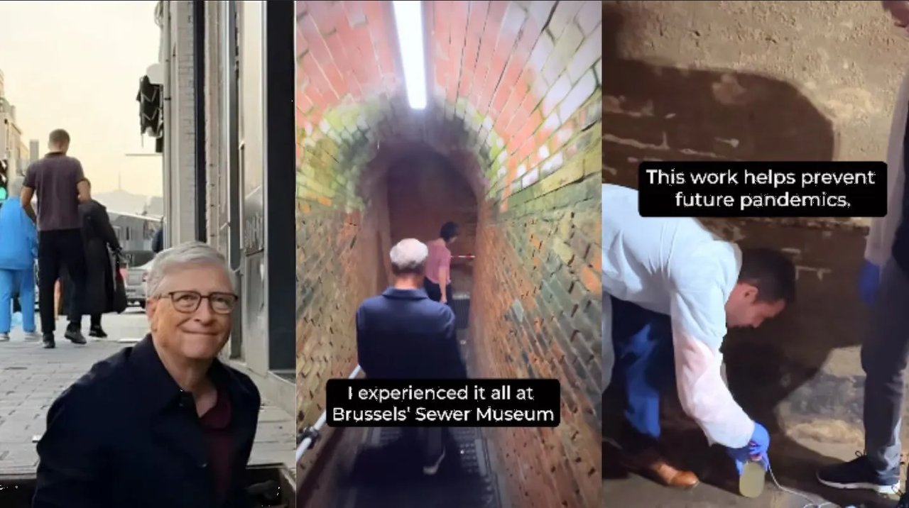 Video viral de Bill Gates muestra al magnate en una alcantarilla