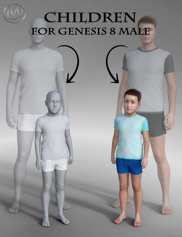 Body Shapes: Children for Genesis 8 Male Body Shapes: Children for Genesis 8 Male