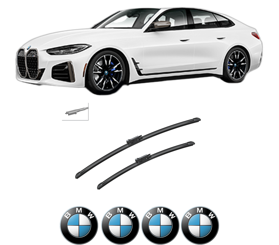 Set stergatoare auto BMW Seria 4 Gran Coupe (G26) din 2021-2024, pentru parbriz auto, 2 bucati, Bosch Aerotwin, din cauciuc siliconat rezistent, 4 Stickere Auto BMW Seria
