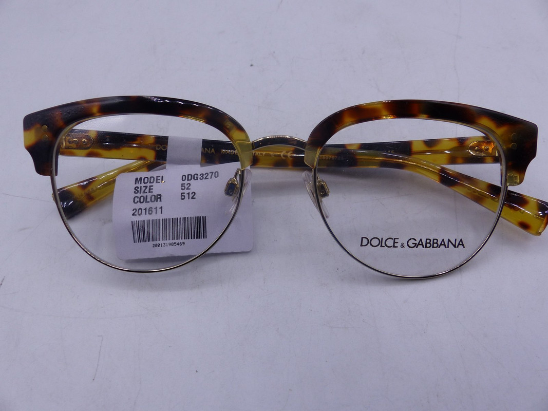 DOLCE & GABBANA DG3270 BROWN HAVANA 512 UNISEX EYEGLASSES FRAMES SIZE 52-19-145