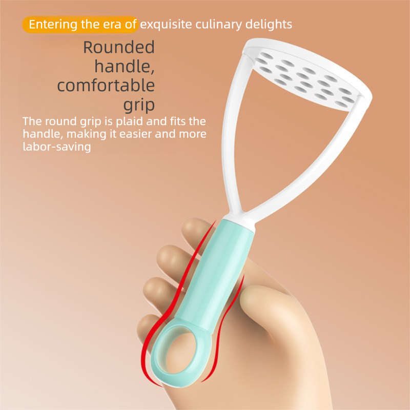 3-Pack Yellow Manual Potato Masher - Baby Food Maker & Vegetable Ricer with Reinforced Arch Design, Durable PP Kitchen Tool for Mashing Potatoes, Sweet Potatoes, and Fruits