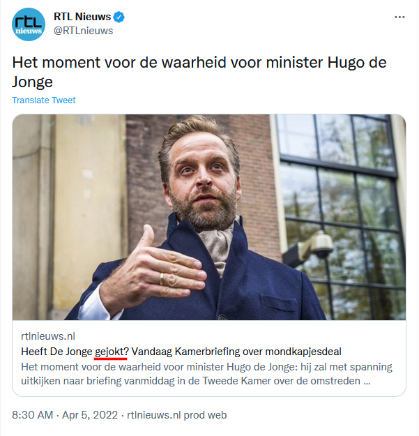 WOB - Media druk met damage control