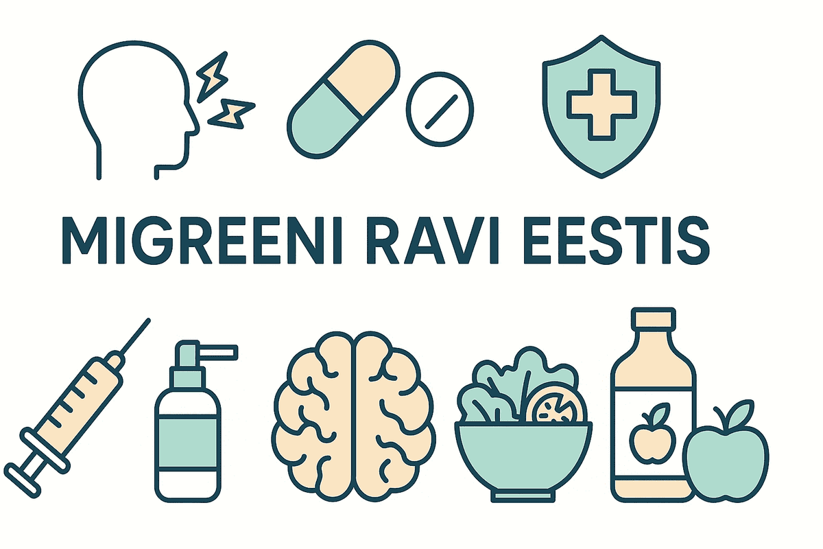 Migreeni ravimid Eestis: erinevad tableti- ja süstelahused migreeni sümptomite leevendamiseks