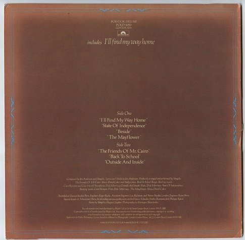 Jon And Vangelis - The Friends Of Mr. Cairo (1981) [First  & Second Edition | Vinyl Rip 24/192] lossless+MP3