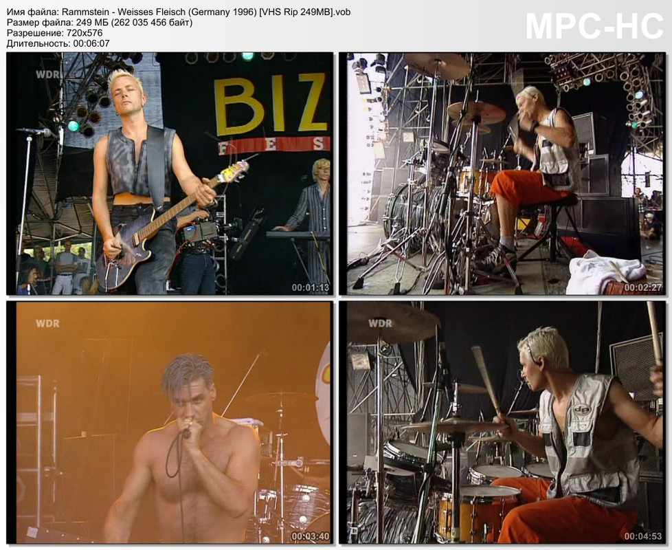 Rammstein - Weisses Fleisch (Germany 1996) [VHS Rip 249MB]