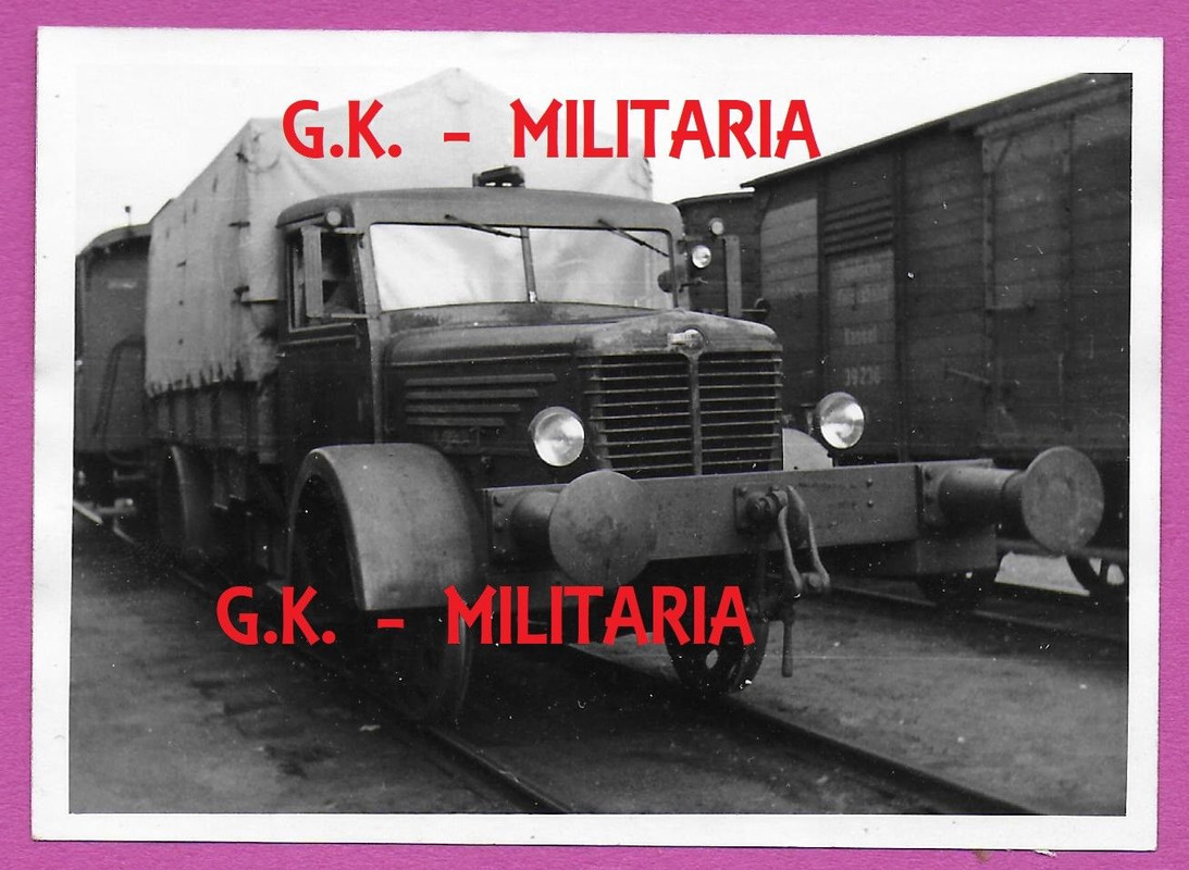 Foto Heer Büssing LKW Schienenfahrzeug 2.WK Russland 1942 Lokomo