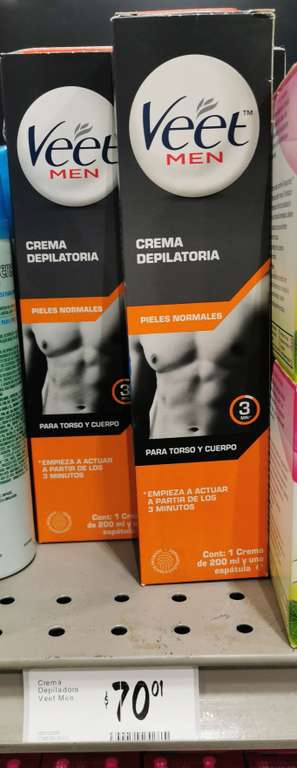 Chedraui: Crema depilatoria masculina 
