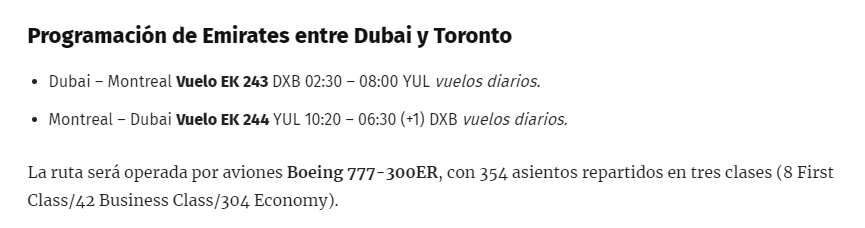 Emirates suma a Montreal, su segundo destino en Canadá - Emirates: Opiniones y dudas sobre la Aerolínea