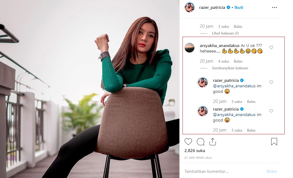 Patricia mengungkapkan perasaannya