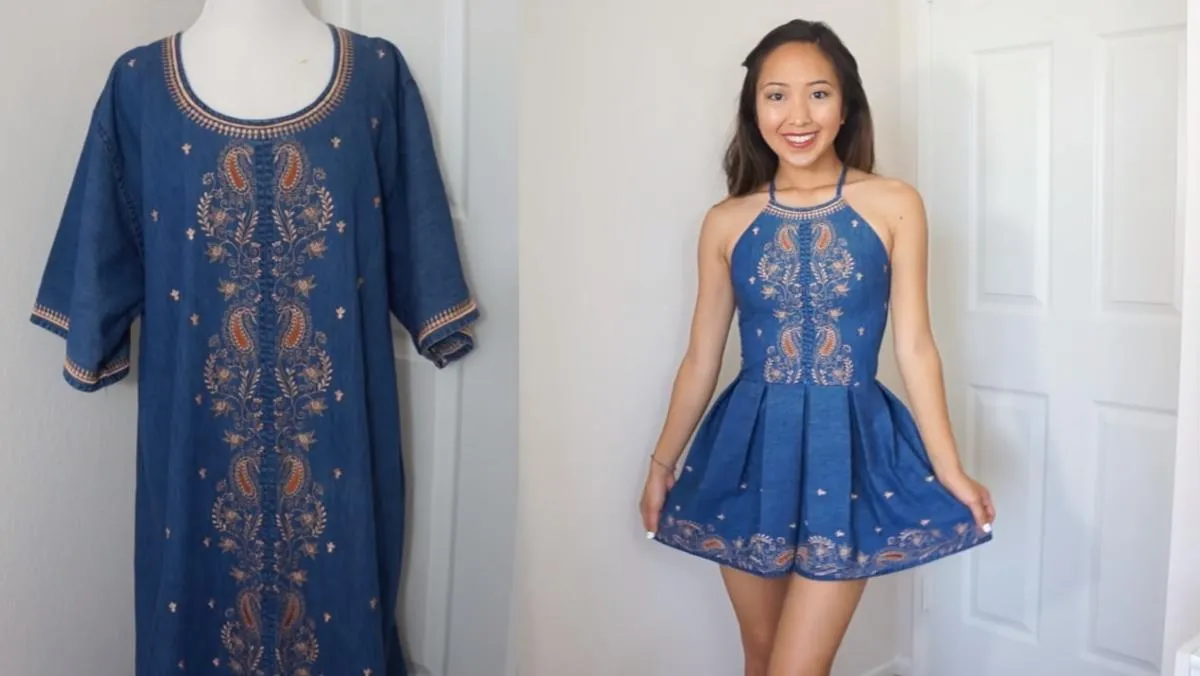 Upcycling Dress Some time recently and After Examples