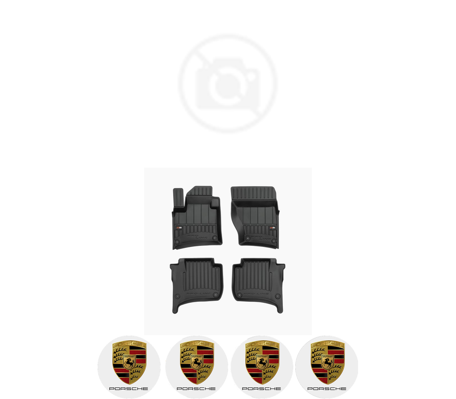 Set covorase presuri PORSCHE CAYENNE II | 92A/958 din 2018-2022, auto, din cauciuc thermoplastic, 4 Stickere auto cu PORSCHE