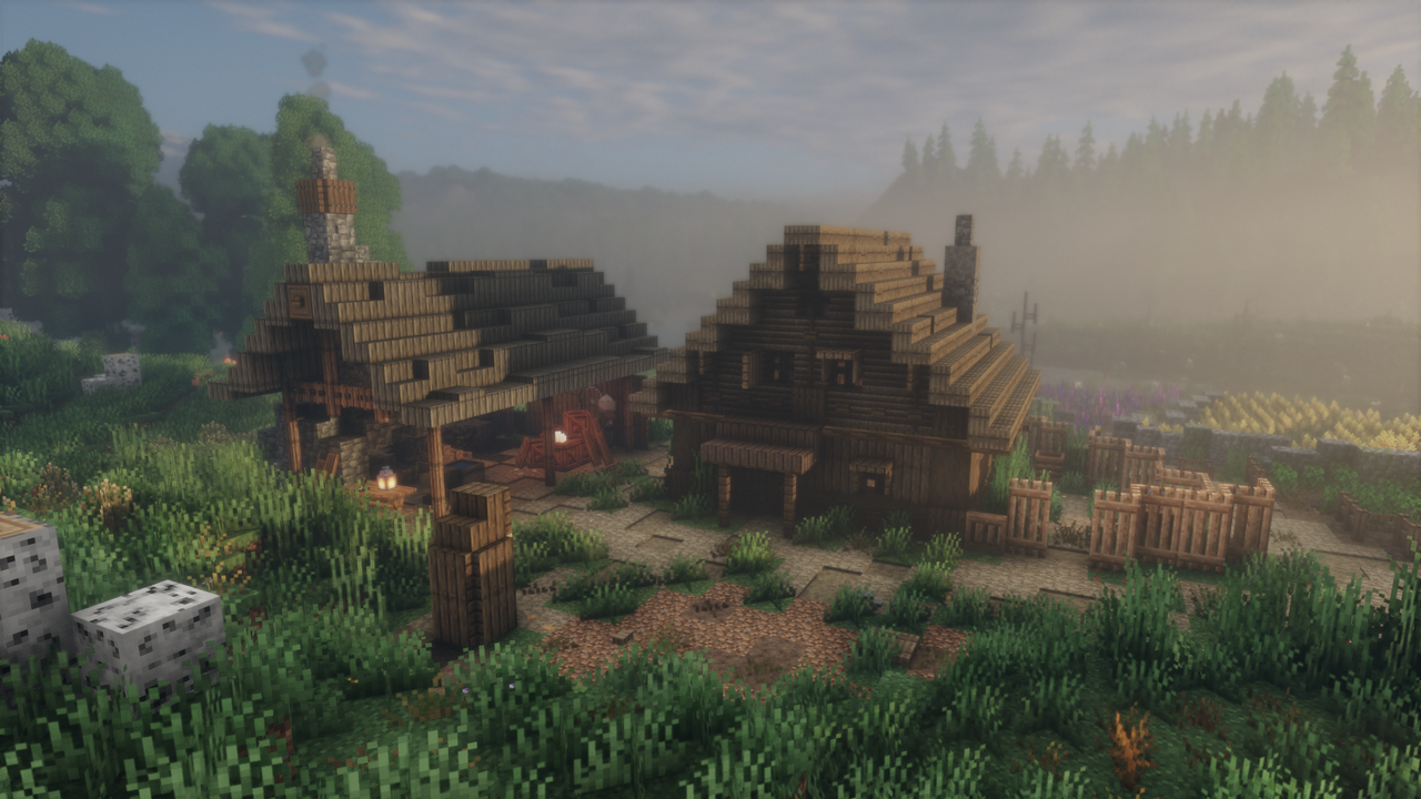 Blacksmith's Quarters - Realistic Medieval Cabin & Workshop | Medieval Unlimited Server Minecraft Map