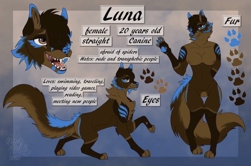 Luna The Canine | @journey_dragon (Commission) Minecraft Skin