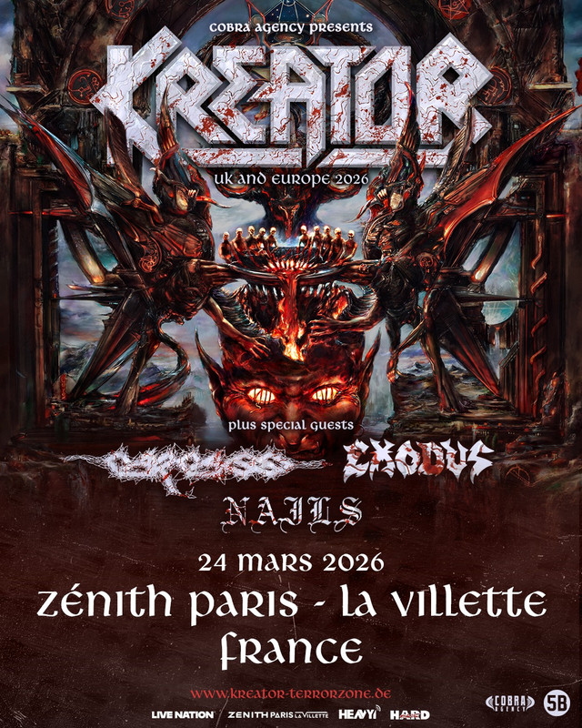 Kreator / Exodus / Carcass : Zénith Paris Kreator / Exodus / Carcass : Zénith Paris