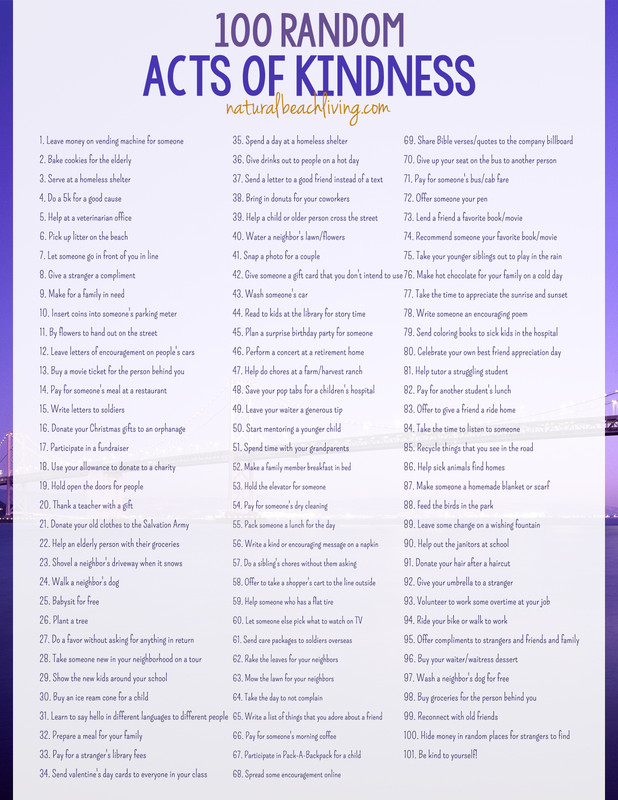 110 Random Acts of Kindness