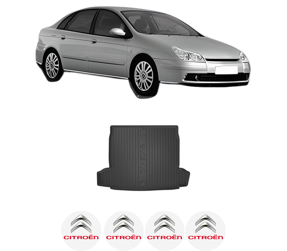 Tavita Portbagaj CITROEN C5 II (RC_) din 2004-2008, Protectie Portbagaj Auto, 4x Stickere auto cu CITROEN